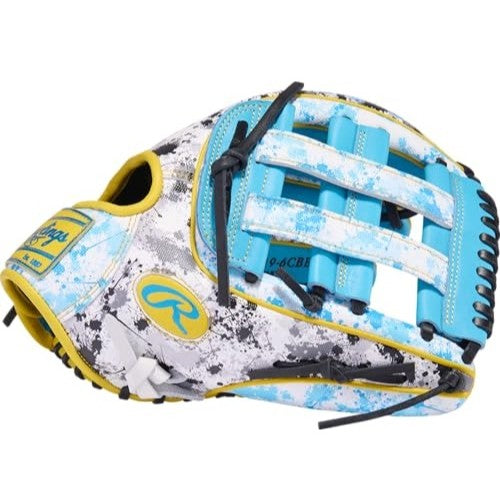 Rawlings Heart of the Hide Colorsync Blue Splatter 12.25" Baseball Glove-5