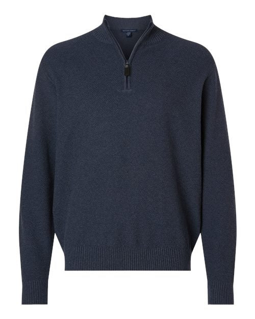 Devon & Jones Men's Hartland Textured Quarter Zip Sweater-1