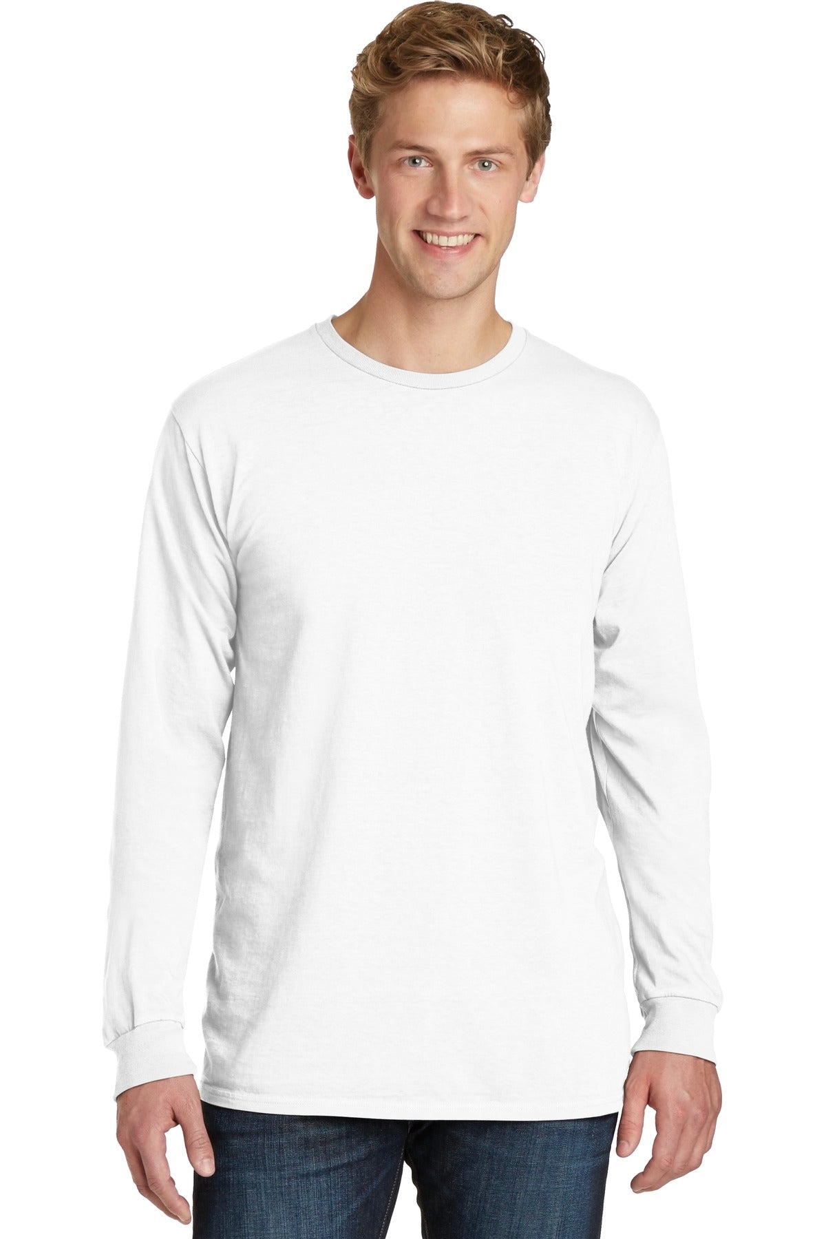 Port & Company - Men's Beach Wash Garment-Dyed Long Sleeve Tee Mens Apparel Shirts & Tops