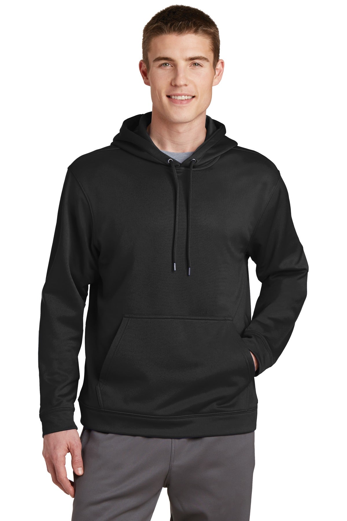 Sport-Tek Men's Sport-Wick Fleece Hooded Pullover Mens Apparel Sweatshirts & Fleece