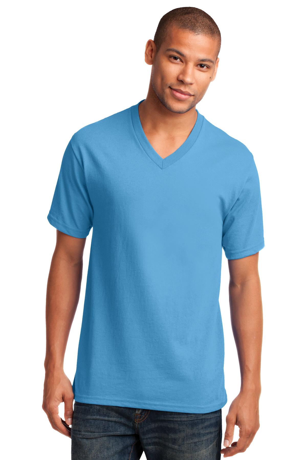 Port & Company - Men's Core Cotton V-Neck Tee Mens Apparel Shirts & Tops