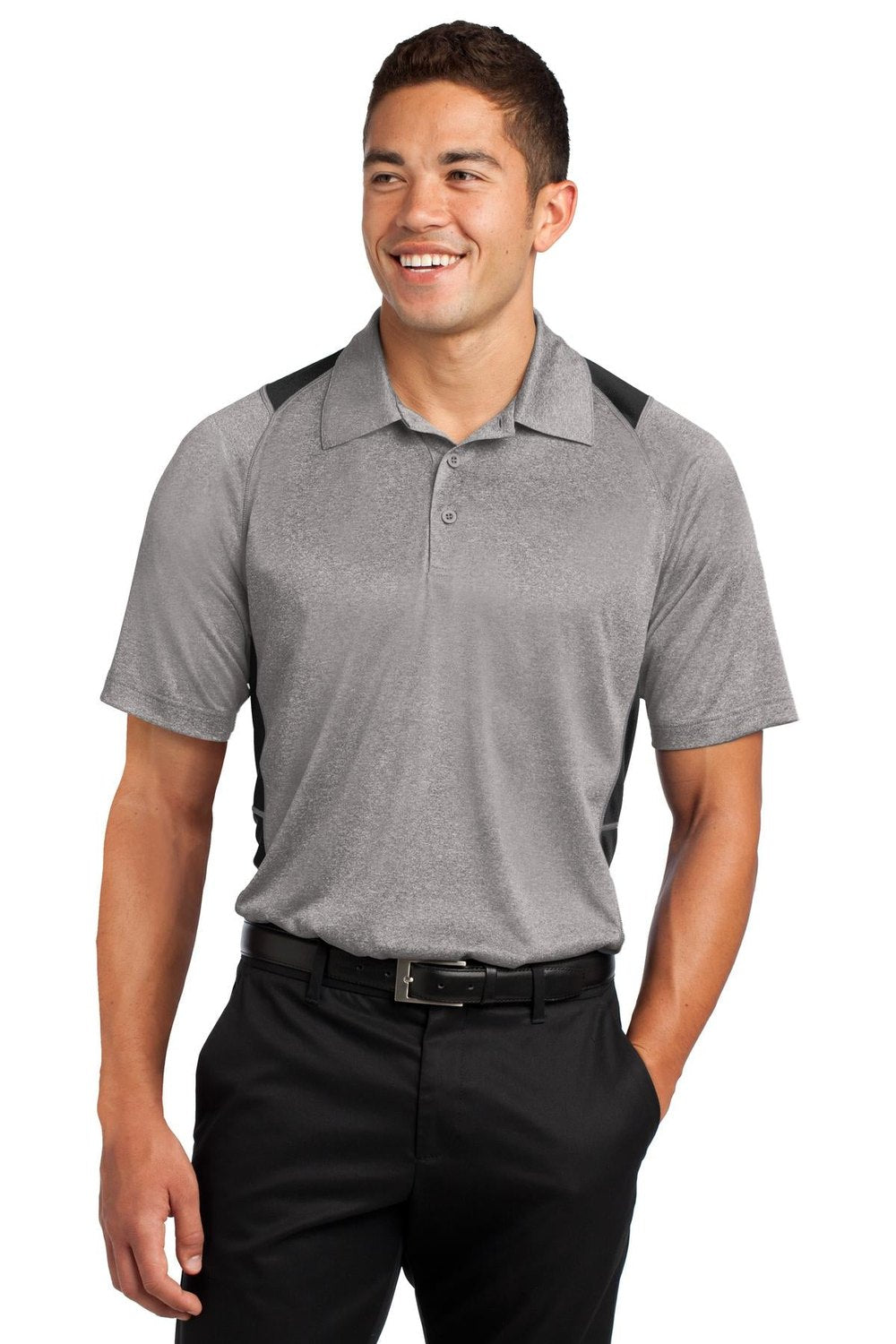 Sport-Tek Men's Heather Colorblock Contender Polo Mens Apparel Shirts & Tops