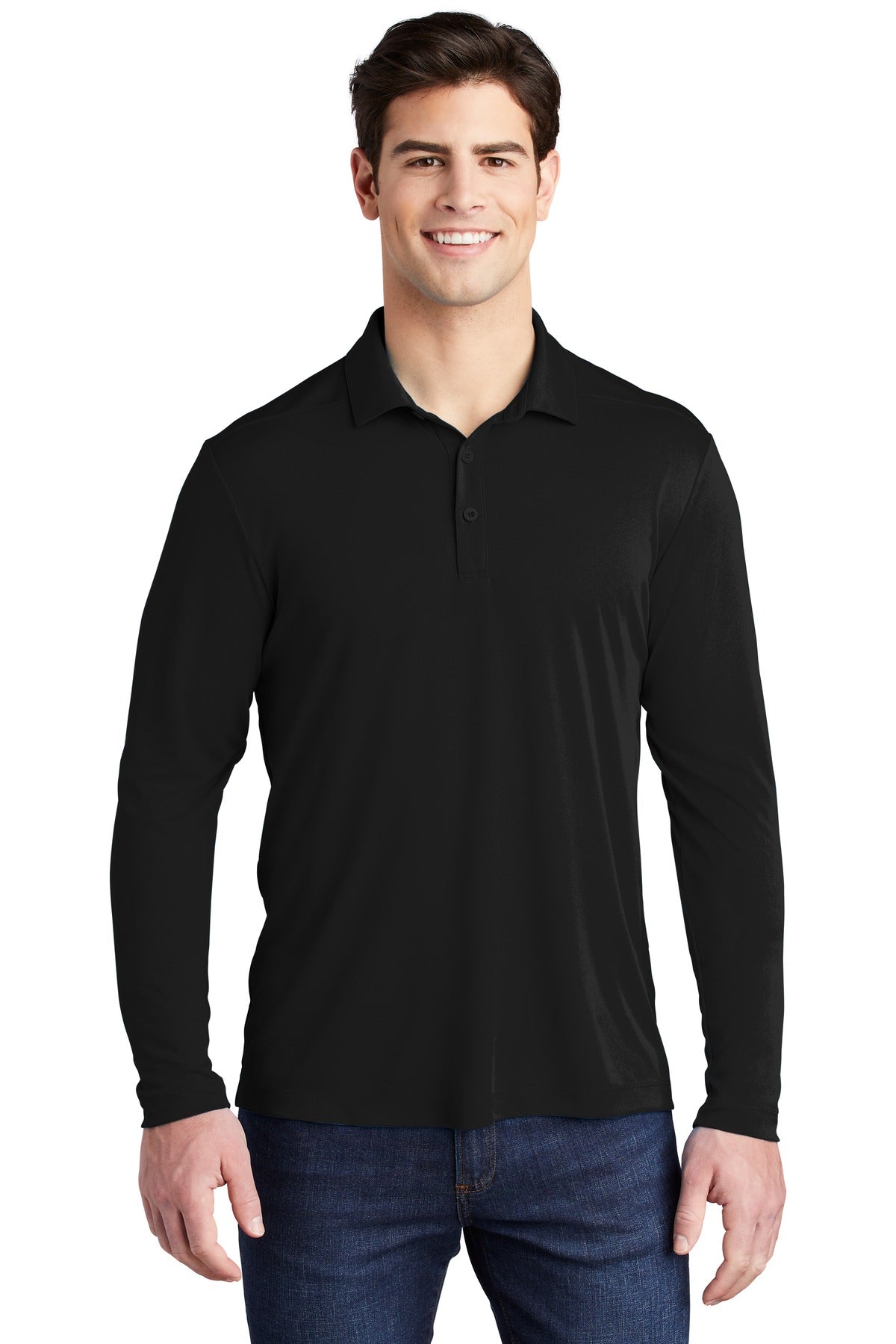 Sport-Tek Men's Posi-UV Pro Long Sleeve Polo Mens Apparel Shirts & Tops