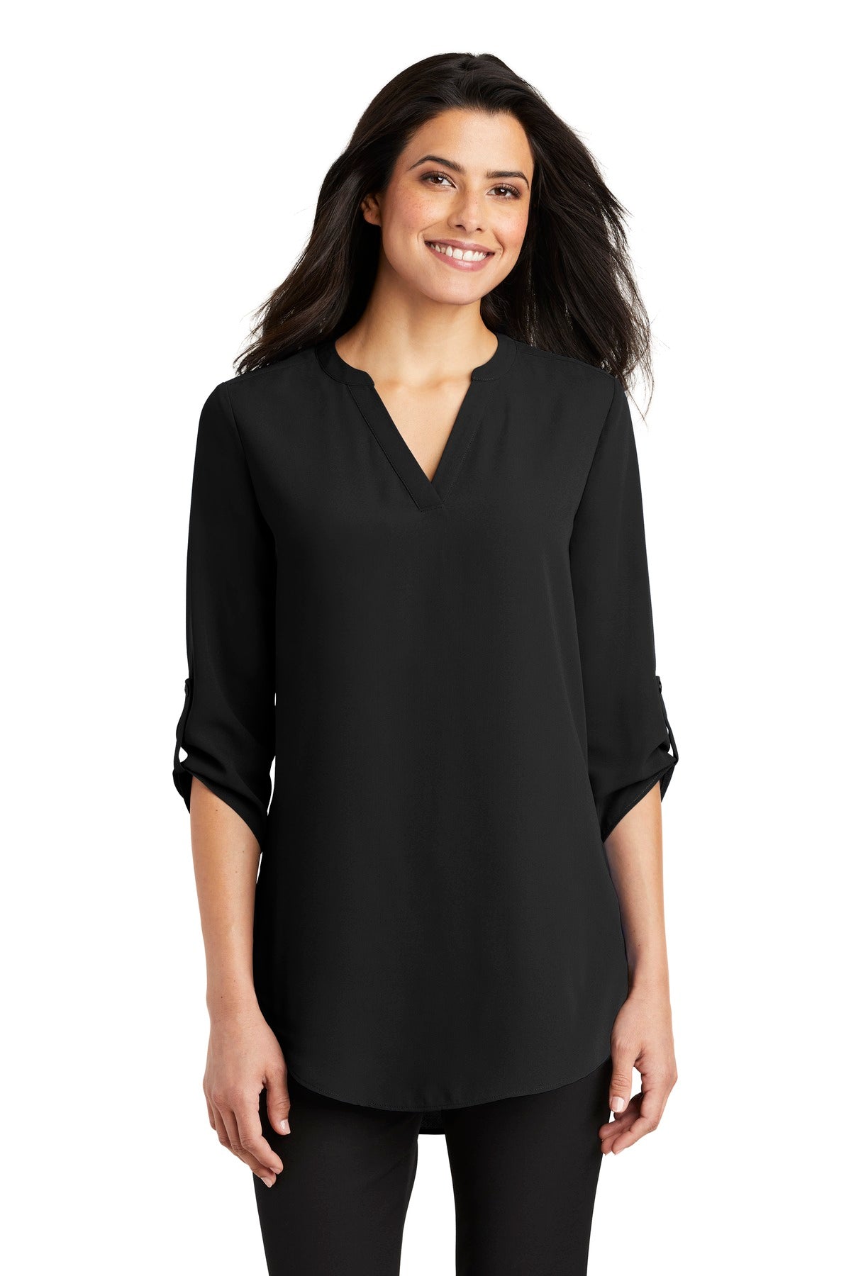 Port Authority Womens 3/4-Sleeve Tunic Blouse. LW701 Womens Apparel Shirts & Tops