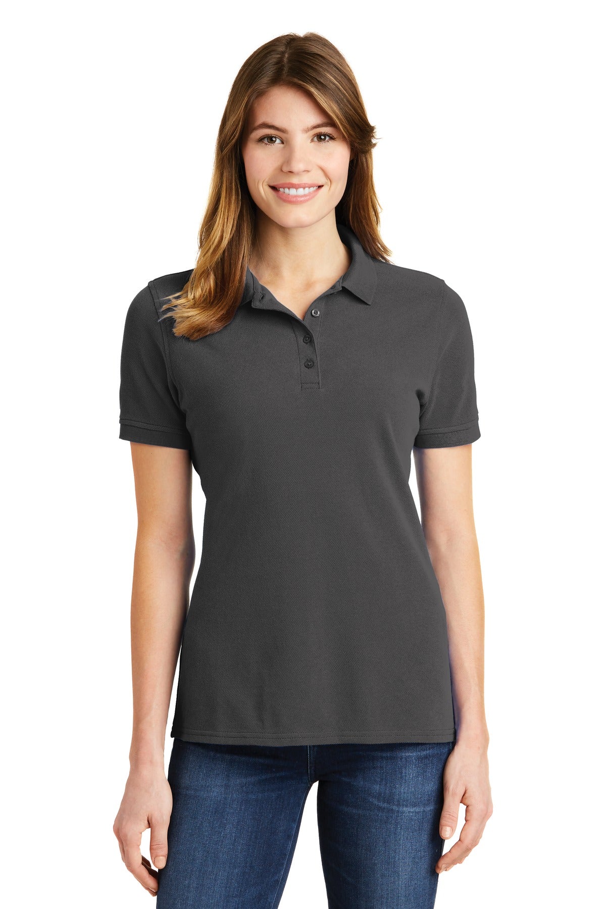 Port & Company - Women's Combed Ring Spun Pique Polo Womens Apparel Shirts & Tops