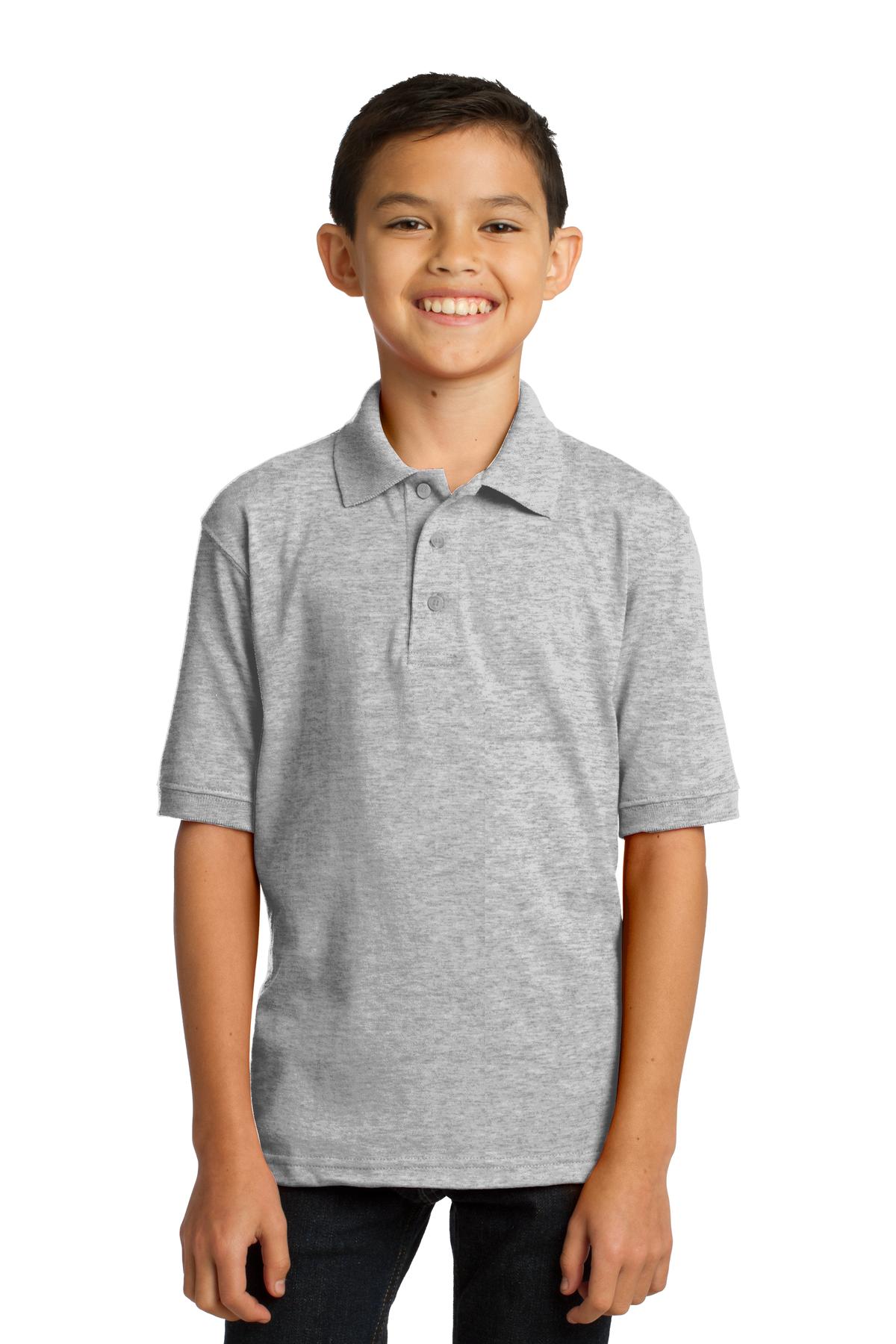 Port & Company - Youth Core Blend Jersey Knit Polo Youth Apparel Shirts & Tops