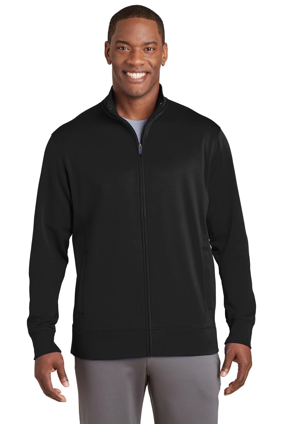Sport-Tek Men's Sport-Wick Fleece Full-Zip Jacket Mens Apparel Jackets & Vests