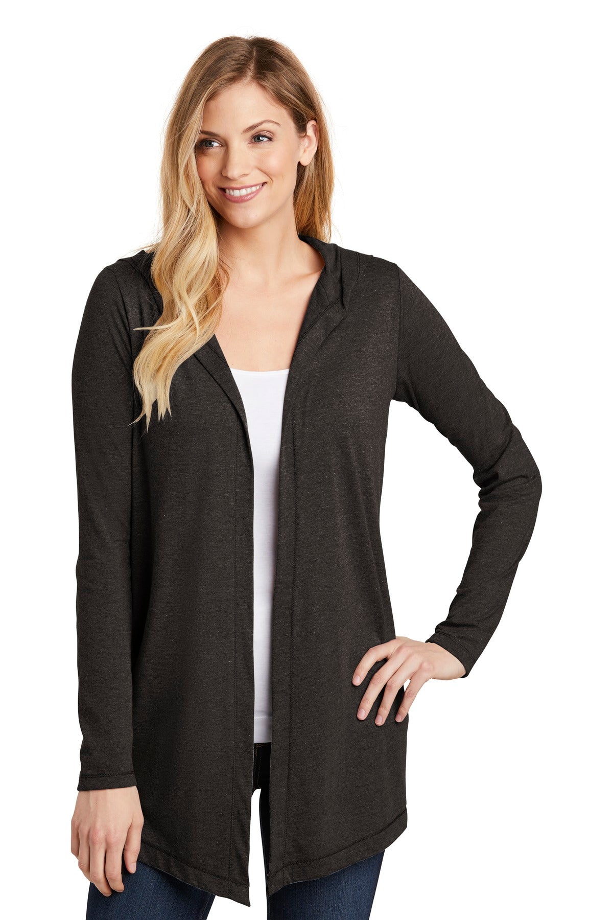 District Women's Perfect Tri Hooded Cardigan Womens Apparel Shirts & Tops
