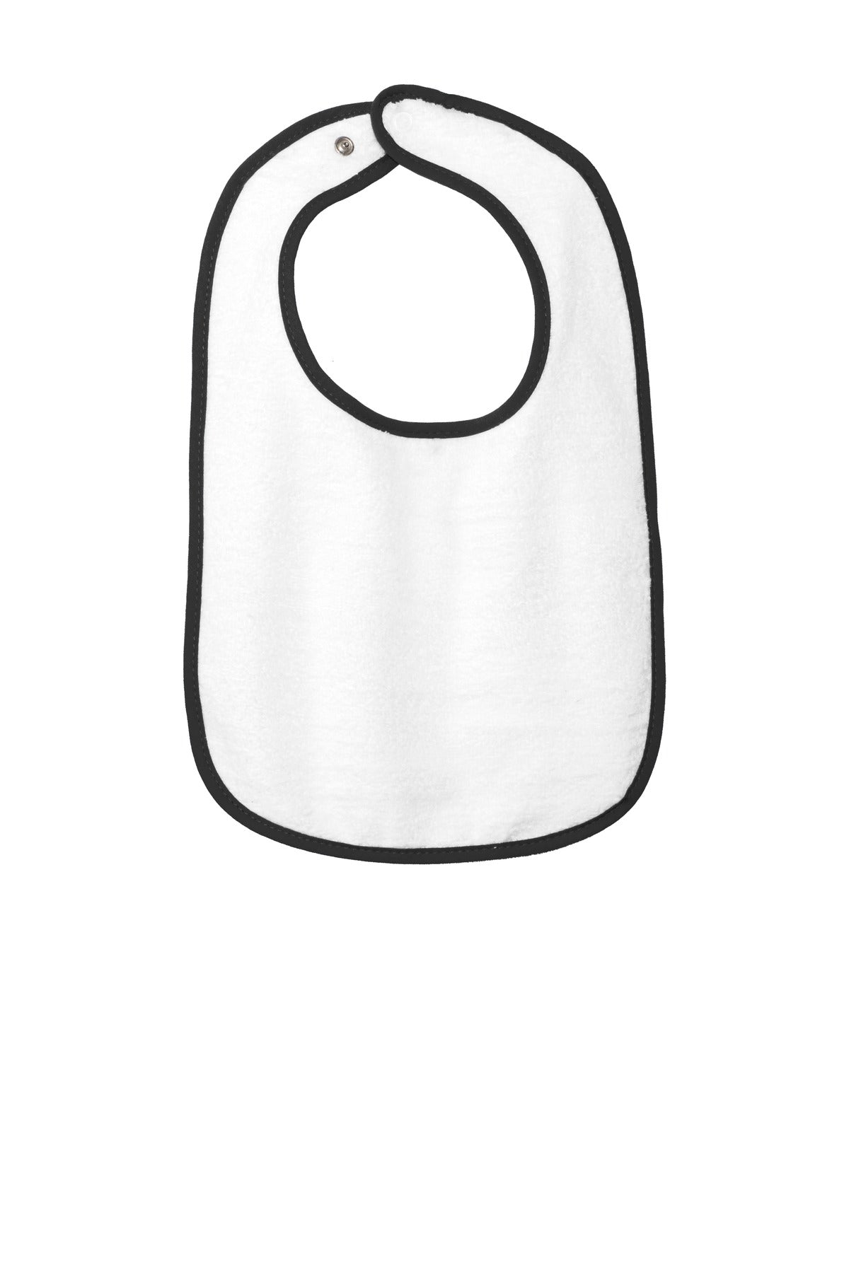 Rabbit Skins Infant Contrast Trim Terry Bib. RS1003 Youth Apparel Infant & Toddler