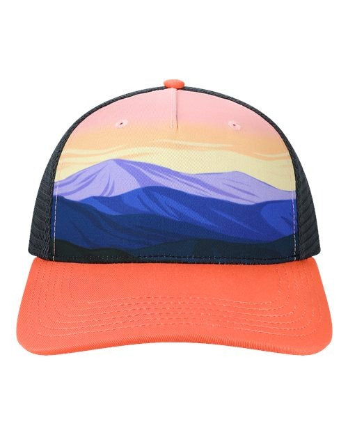LOCALE Printed Five-Panel Trucker Cap-1