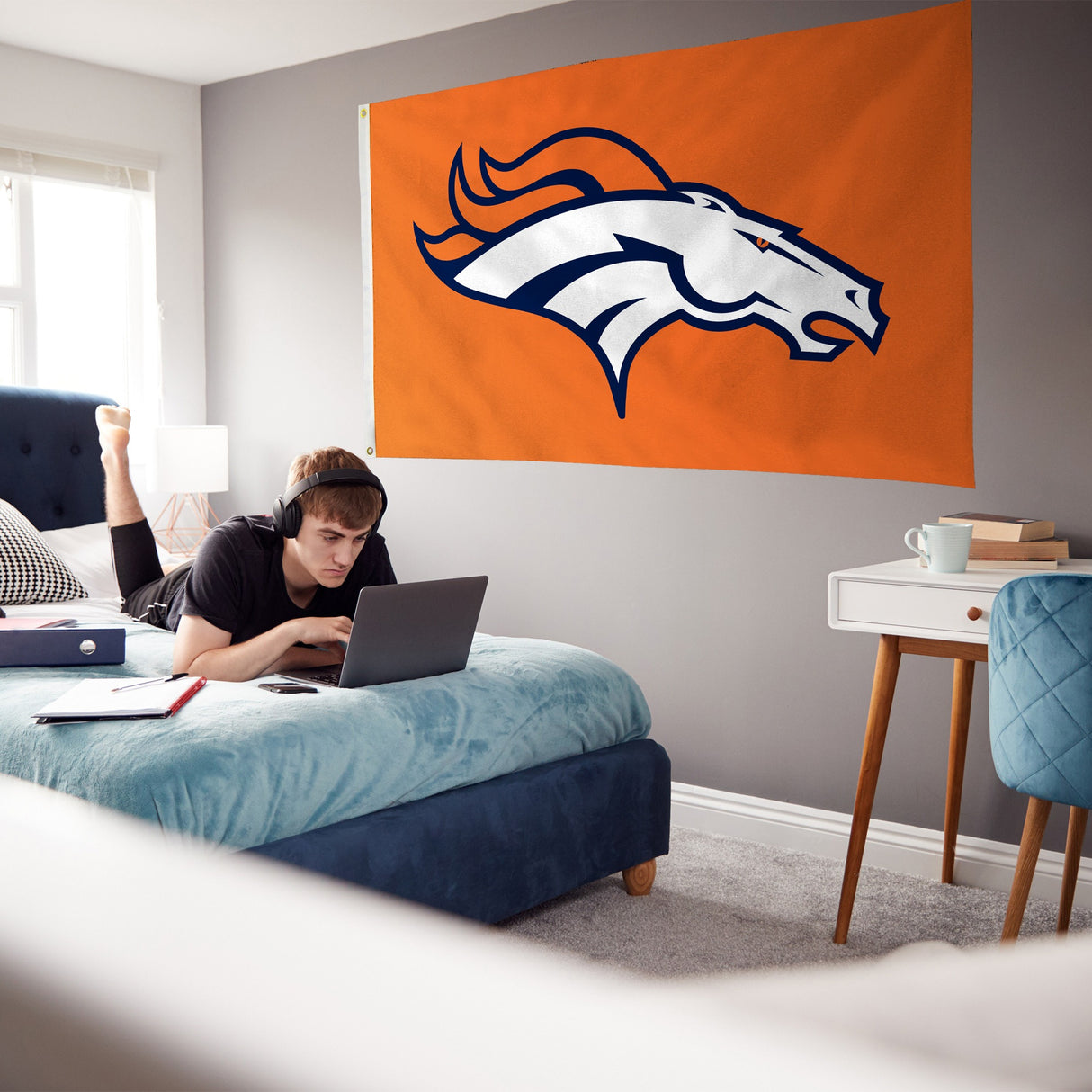 Rico Industries NFL Denver Broncos Standard 3' x 5' Banner Flag-3