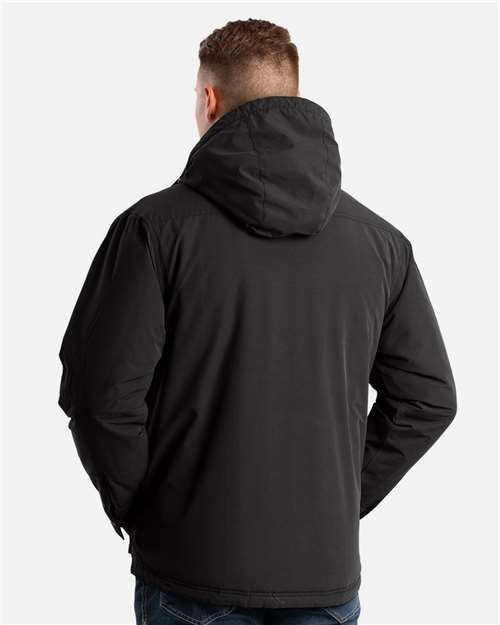 Berne Apparel Men's Highland Quilt-Lined Micro-Duck Hooded Jacket-2