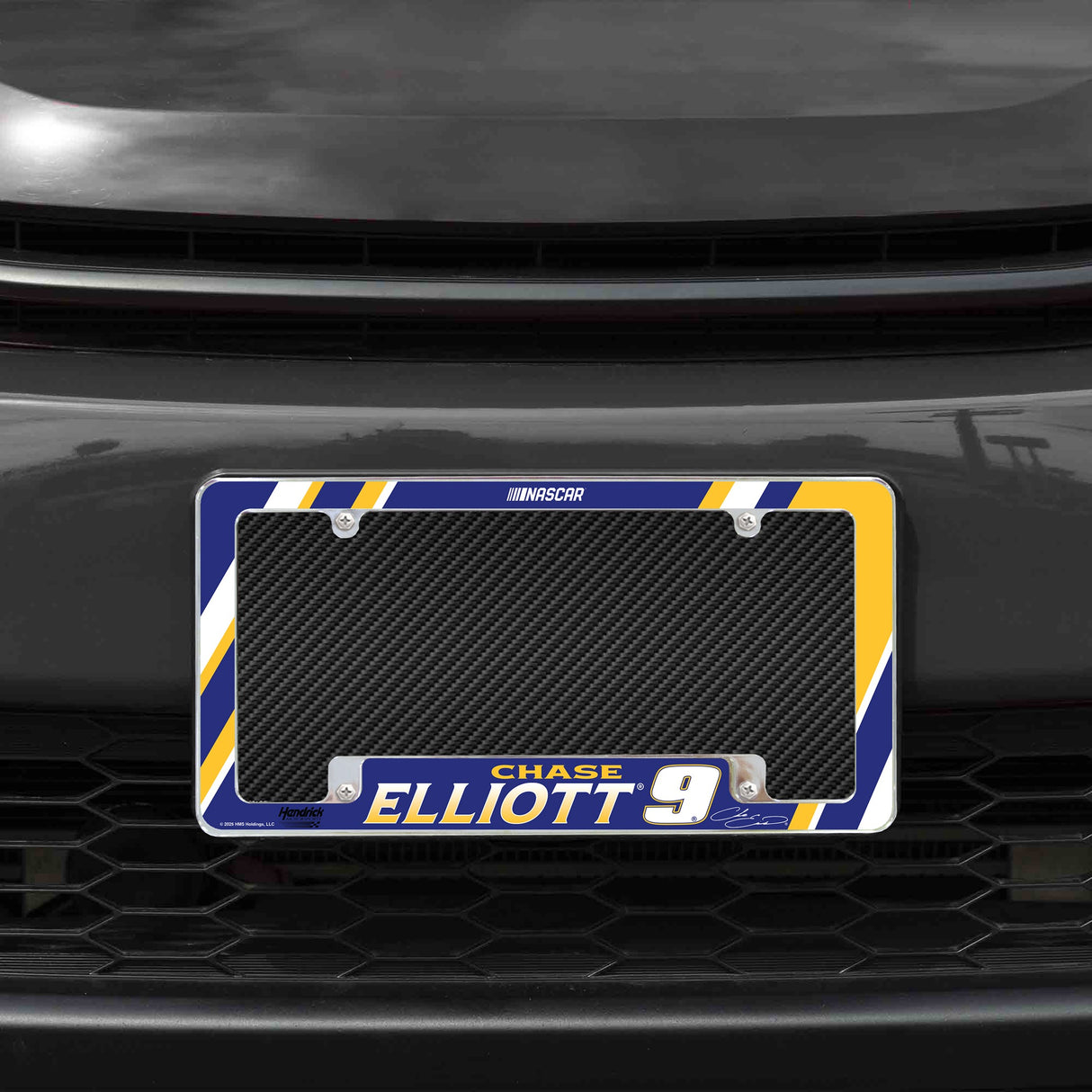 Rico Industries NASCAR Chase Elliott 12" x 6" Chrome License Plate Frame-1