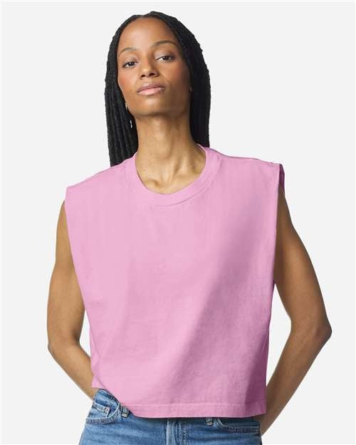 American Apparel Women's Garment-Dyed Heavyweight Muscle Tee-3