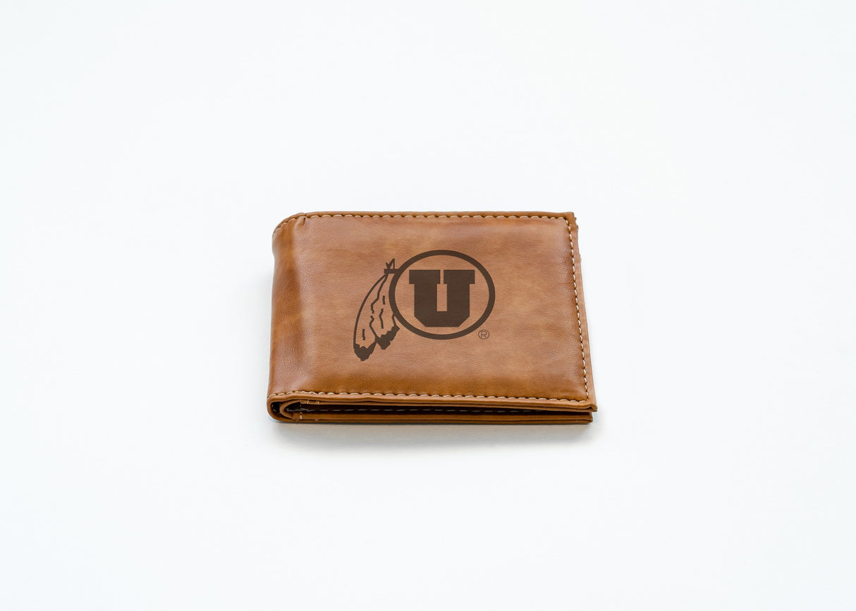 Rico Industries NCAA Utah Utes Laser Engraved Billfold Wallet-2