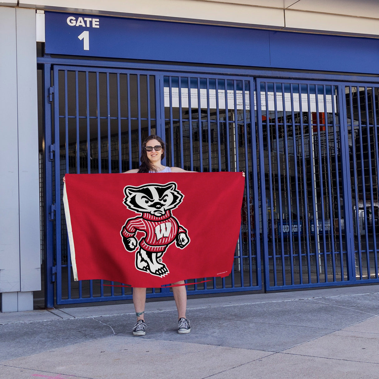 Rico Industries NCAA Wisconsin Badgers Standard 3' x 5' Banner Flag-4
