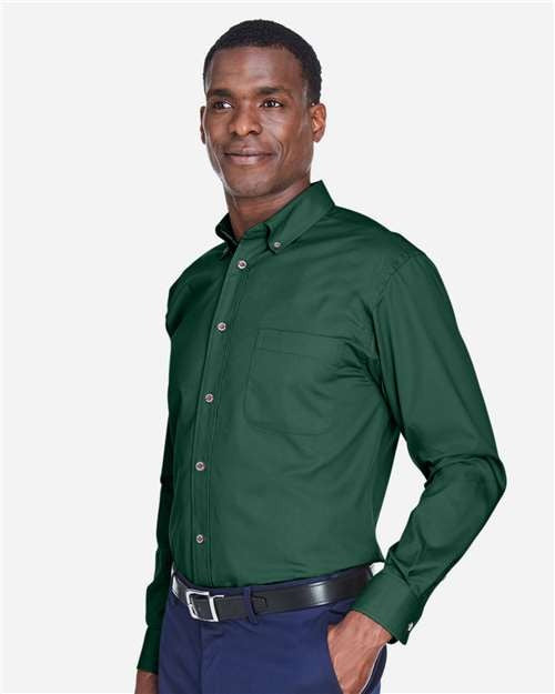 Harriton Men's Easy Blend Twill Shirt-4