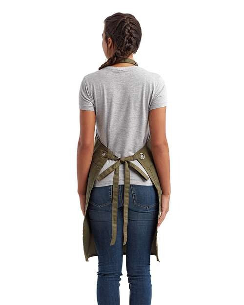 Artisan Collection by Reprime Barley Contrast Stitch Recycled Bib Apron-3