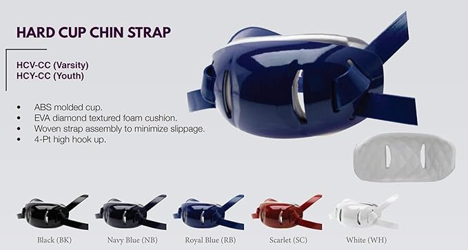 Adams Youth Hard Cup Football Chin Strap Football Helmet Accessories All