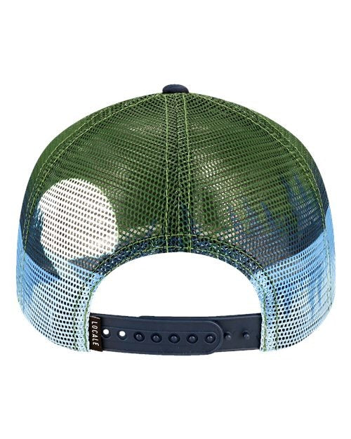 LOCALE Plain Front Five-Panel Trucker Cap-2