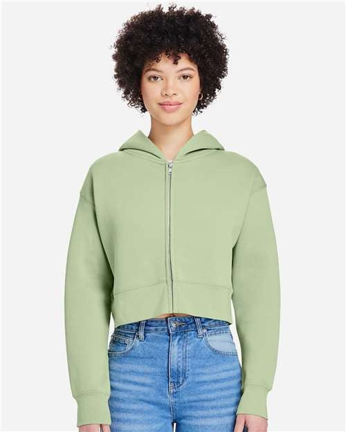 Lane Seven Women's Relaxed Cropped Full-Zip Hoodie Sweatshirt-3