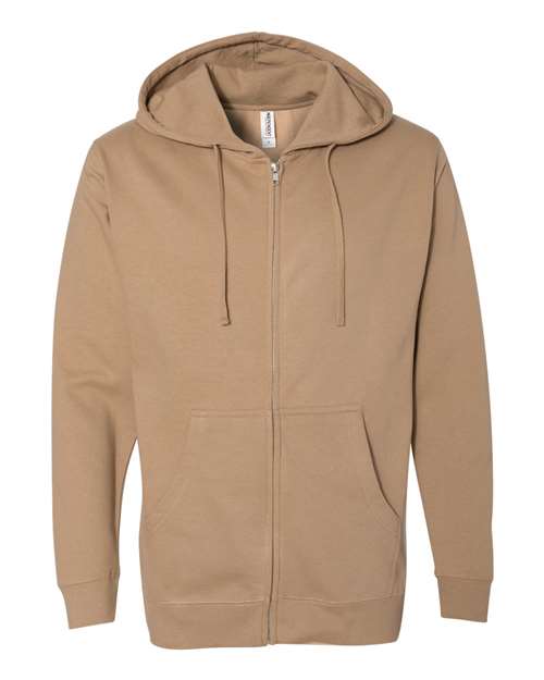Independent Trading Co. Men's Midweight Full-Zip Hooded Sweatshirt Mens Apparel Jackets & Vests