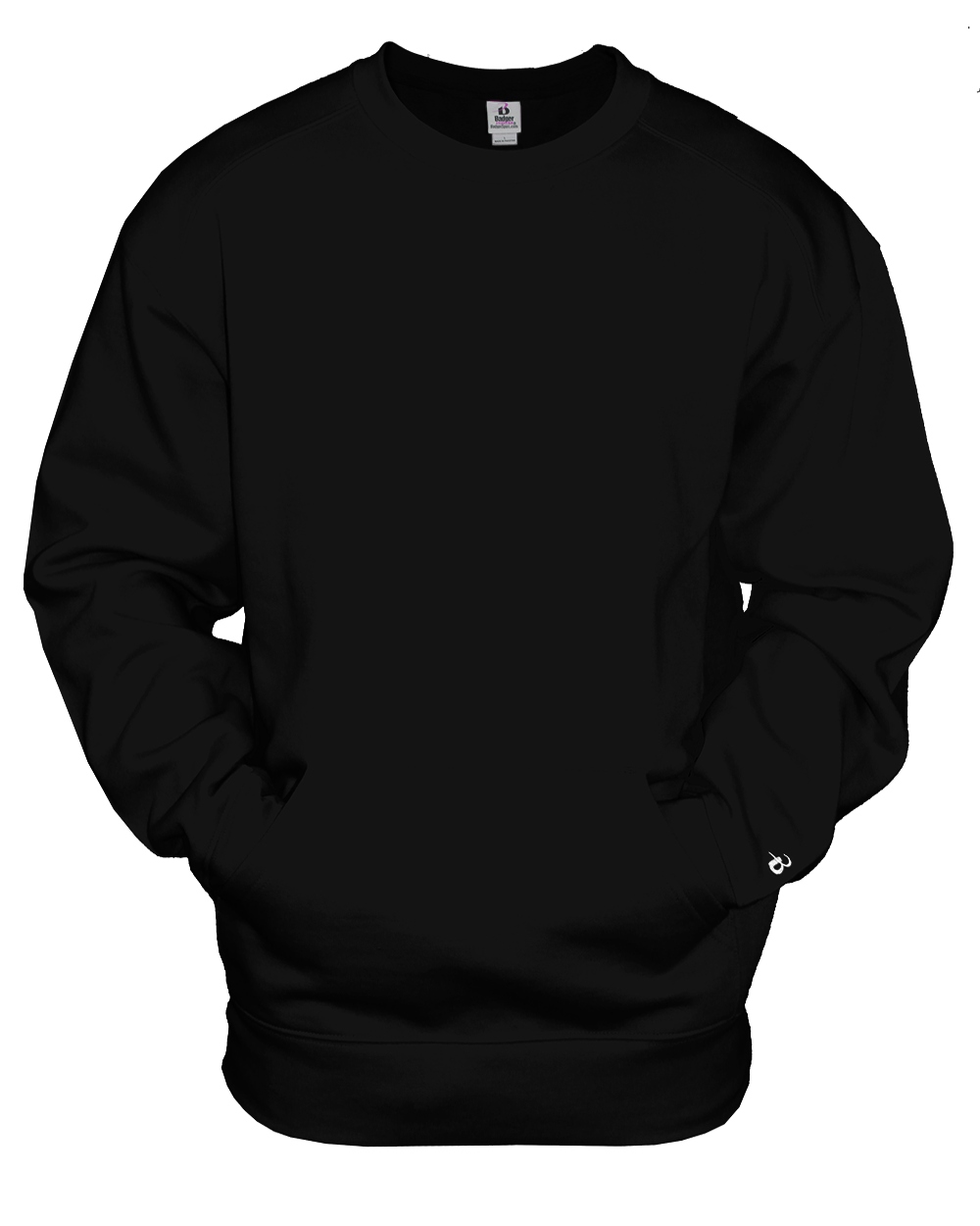 Badger Men's Pocket Crew Sweatshirt with Pouch Pocket Mens Apparel Sweatshirts & Fleece