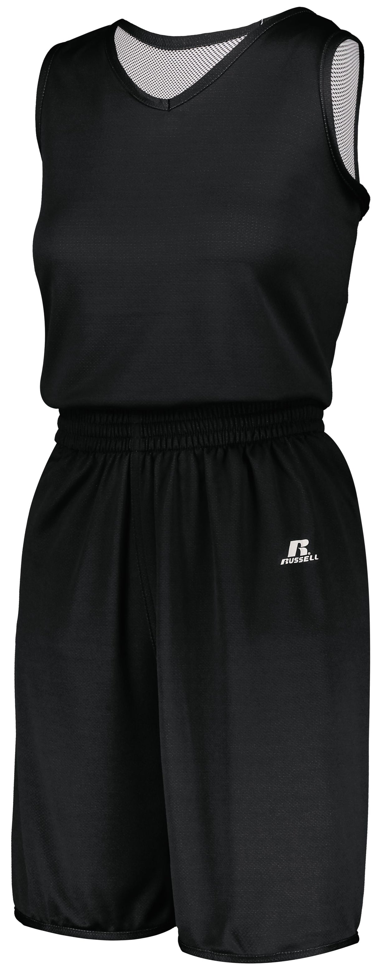Russell Women's Undivided Solid Single Ply Reversible Shorts Team Basketball Shorts