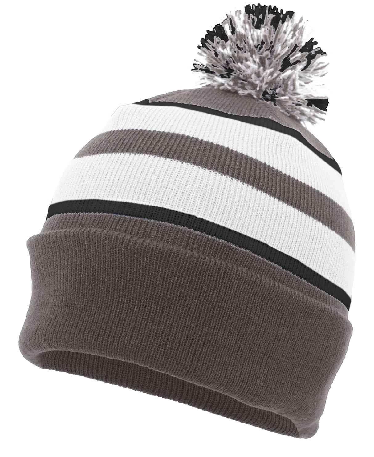 Pacific Headwear Knit Fold Over Pom-Pom Beanie Unisex Accessories Hats & Caps