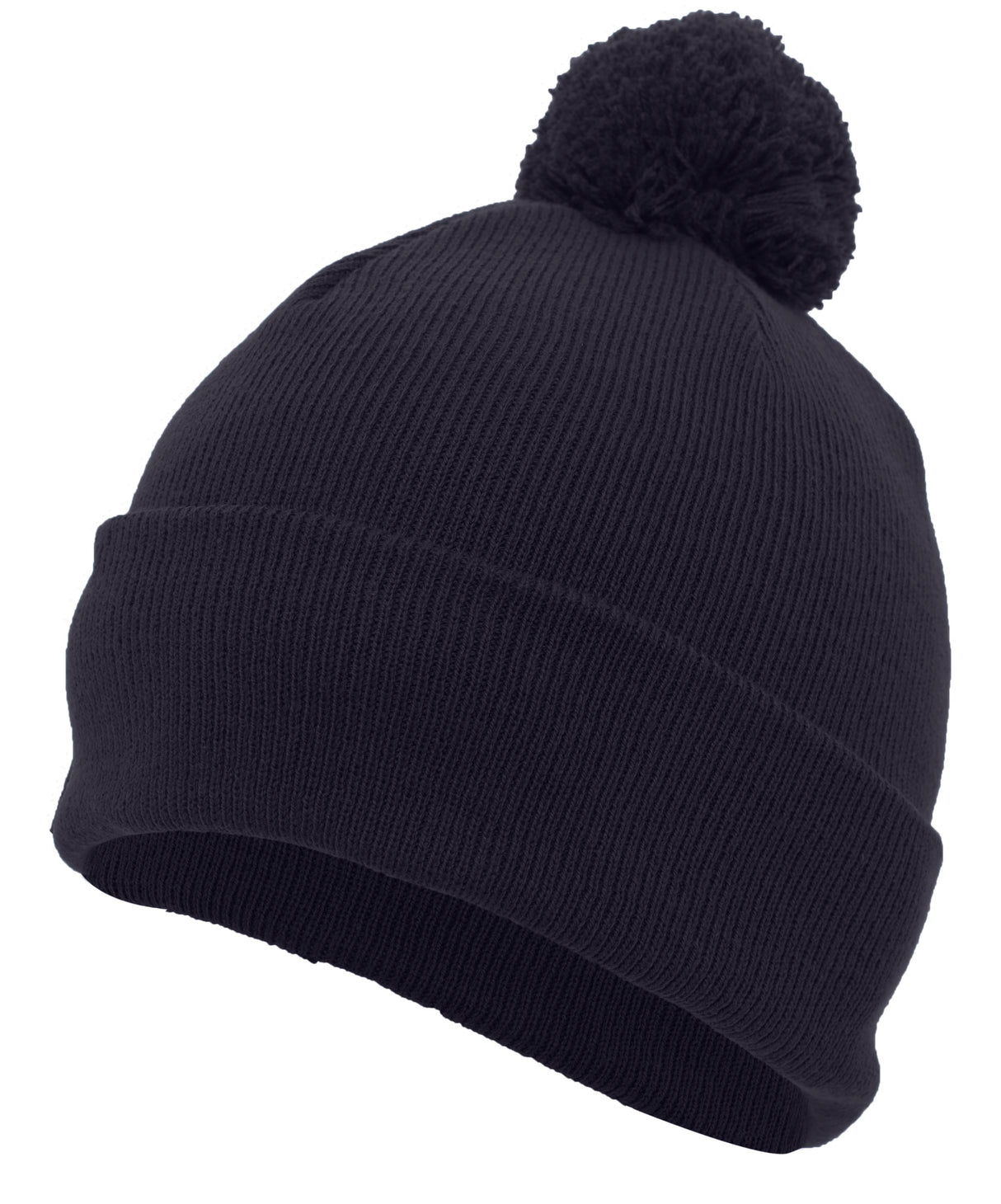 Pacific Headwear Knit Fold Over Pom-Pom Beanie Unisex Accessories Hats & Caps