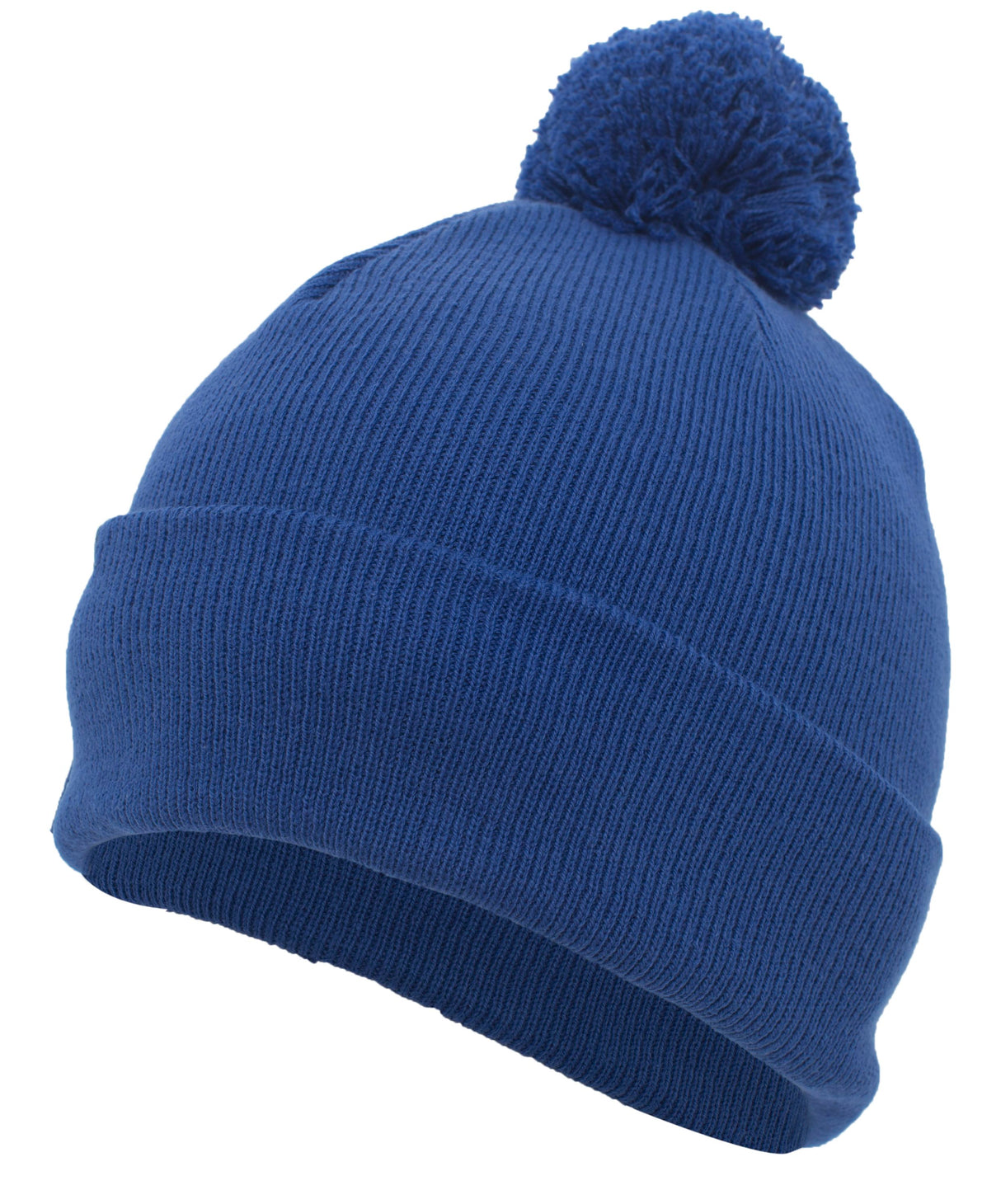 Pacific Headwear Knit Fold Over Pom-Pom Beanie Unisex Accessories Hats & Caps
