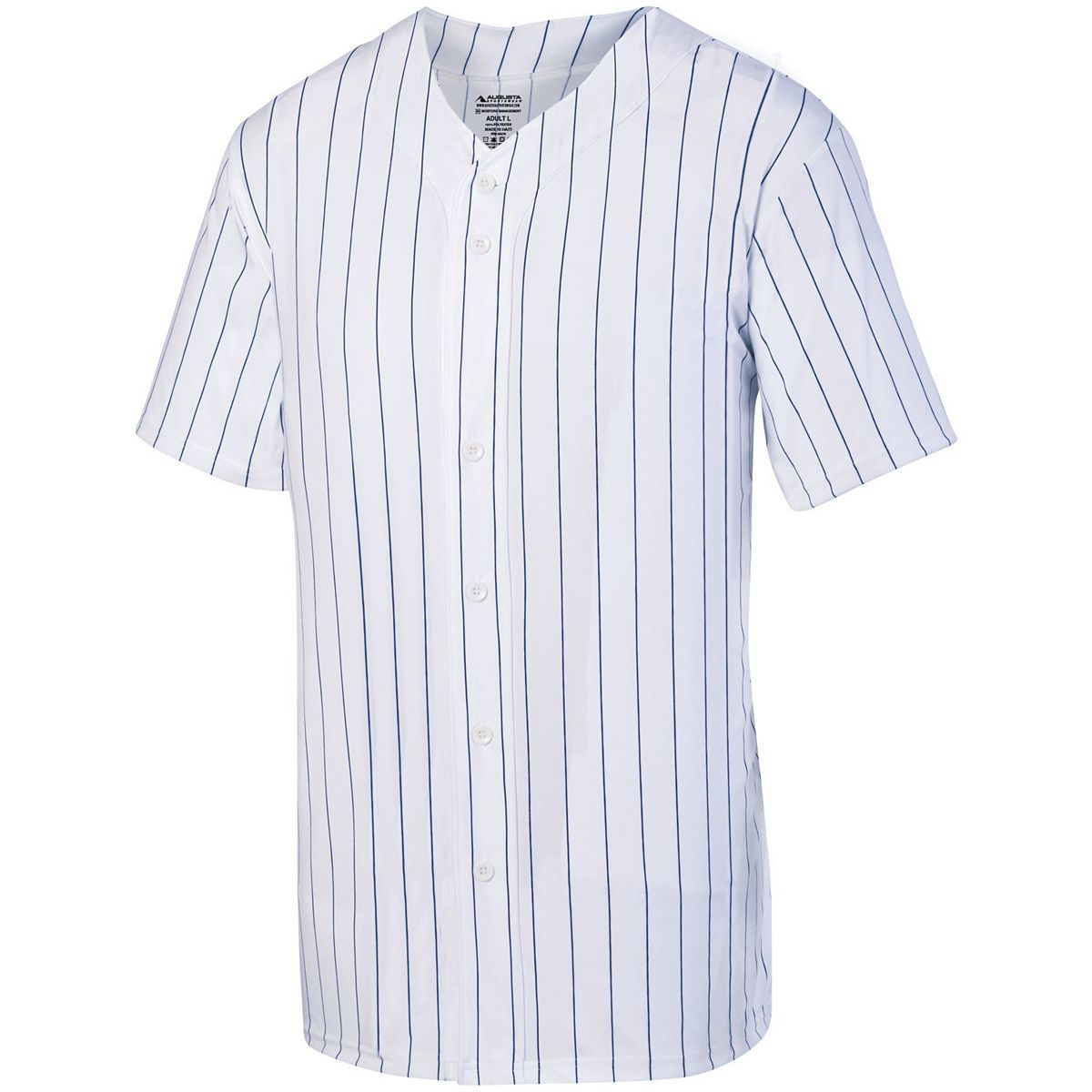 Augusta Adult Pinstripe Full-Button Baseball Jersey Baseball Jerseys Adult
