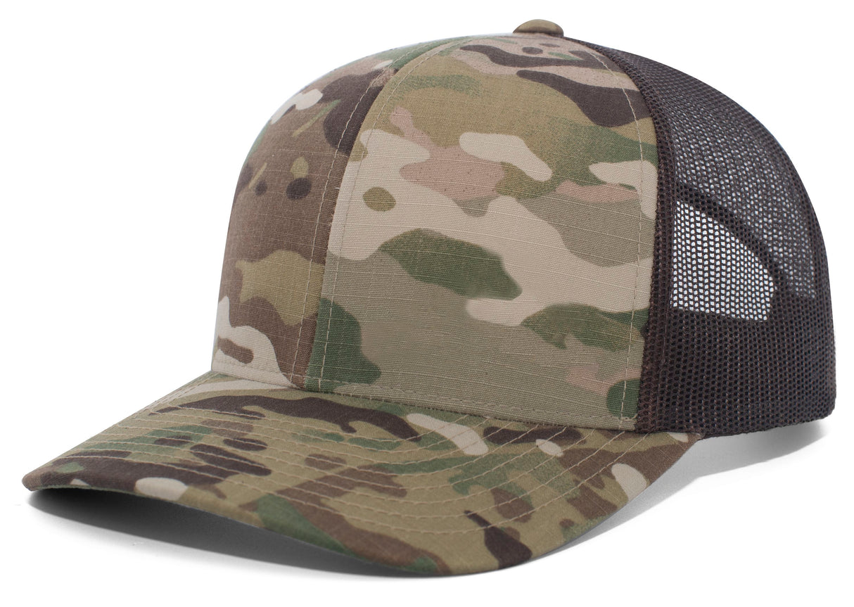 Pacific Headwear Multicam Trucker Snapback Cap Unisex Accessories Hats & Caps