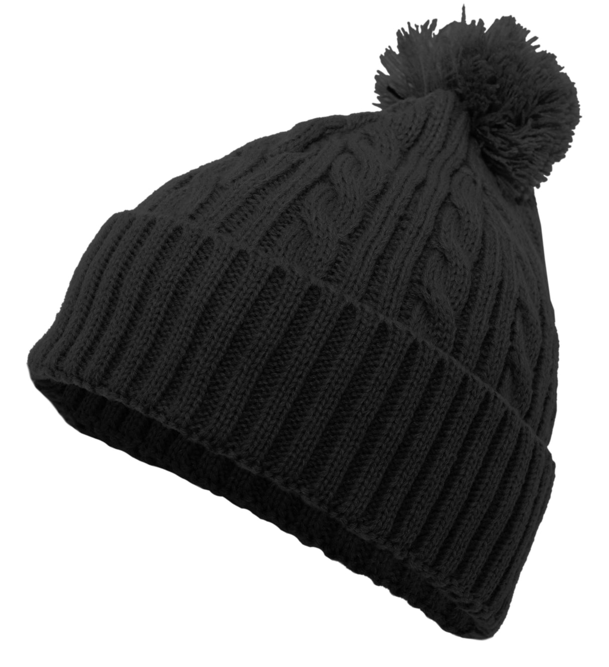 Pacific Headwear Pacific Headwear Cable Knit Pom-Pom Beanie Unisex Accessories Hats & Caps
