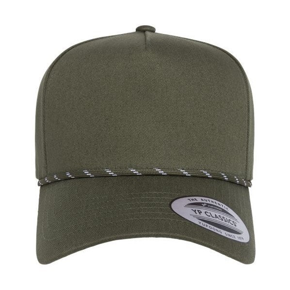 YP Classics Retro Cotton Blend Five-Panel Rope Cap-1