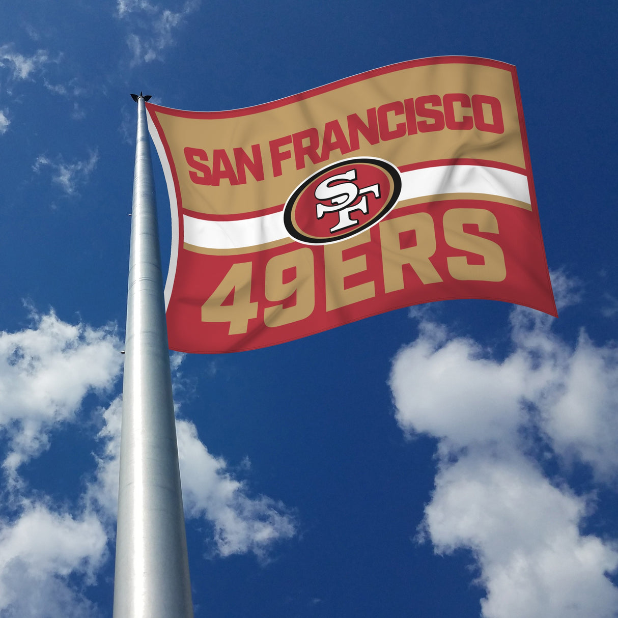 Rico Industries NFL San Francisco 49ers Bold 3' x 5' Banner Flag-2