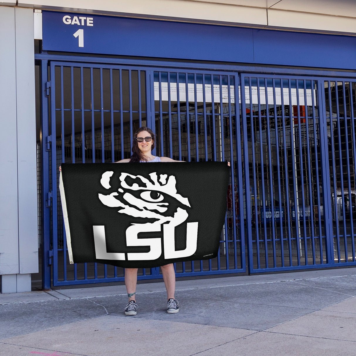 Rico Industries NCAA LSU Tigers Carbon Fiber 3' x 5' Banner Flag-4