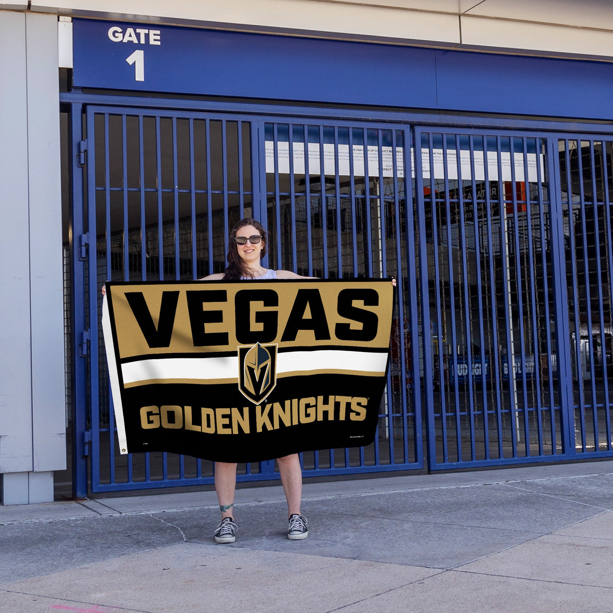 Rico Industries NHL Vegas Golden Knights Bold 3' x 5' Banner Flag-3