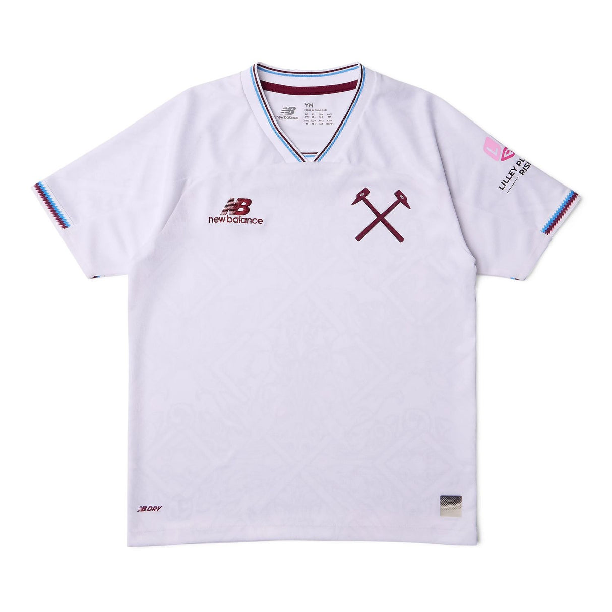New Balance Youth West Ham United 26/27 Away Short Sleeve Soccer Jersey-1