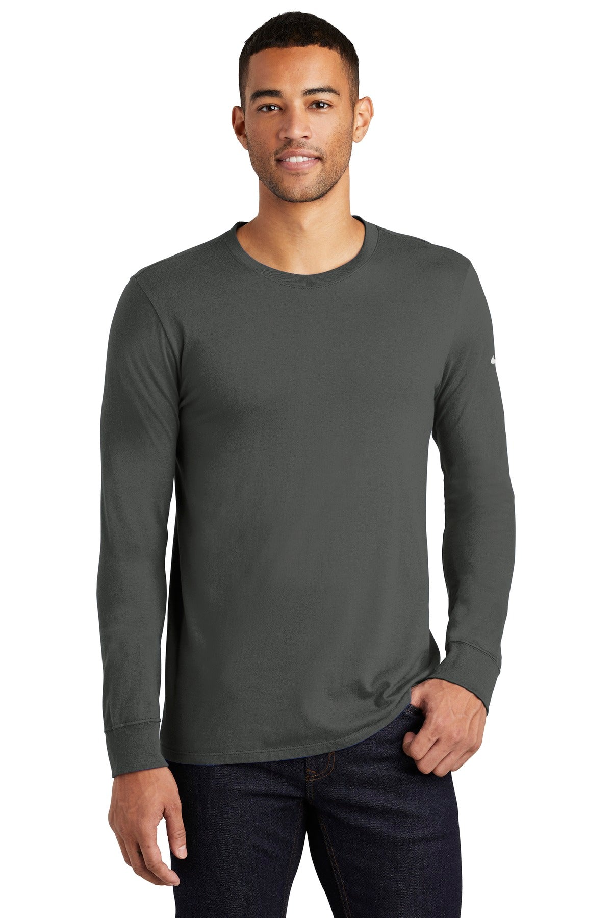 Nike Men's Core Cotton Long Sleeve Tee Shirt. NKBQ5232 Corporate Apparel Shirts & Tops