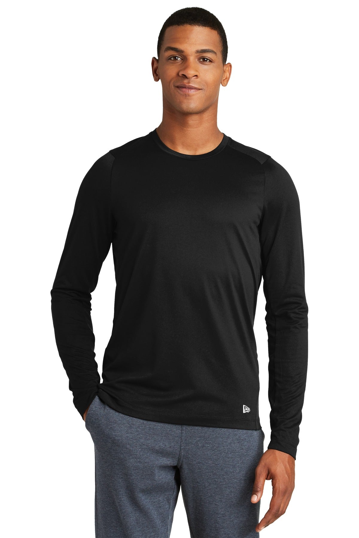 New Era Men's Series Performance Long Sleeve Crew Tee. NEA201 Corporate Apparel Shirts & Tops