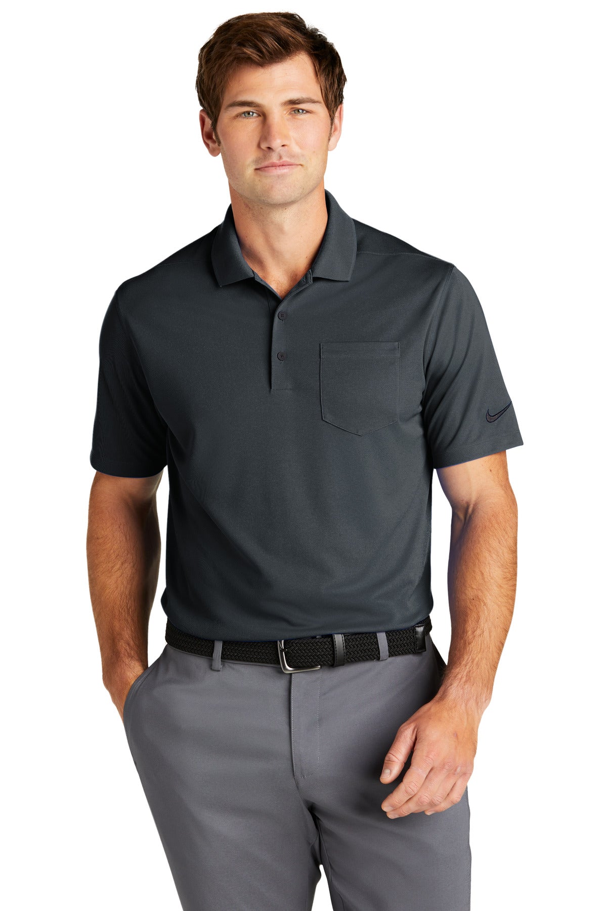 Nike Men's Dri-FIT Micro Pique 2.0 Pocket Polo. NKDC2103 Corporate Apparel Shirts & Tops