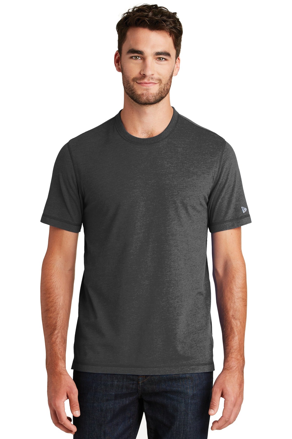 New Era Men's Sueded Cotton Blend Crew Tee. NEA120 Corporate Apparel Shirts & Tops