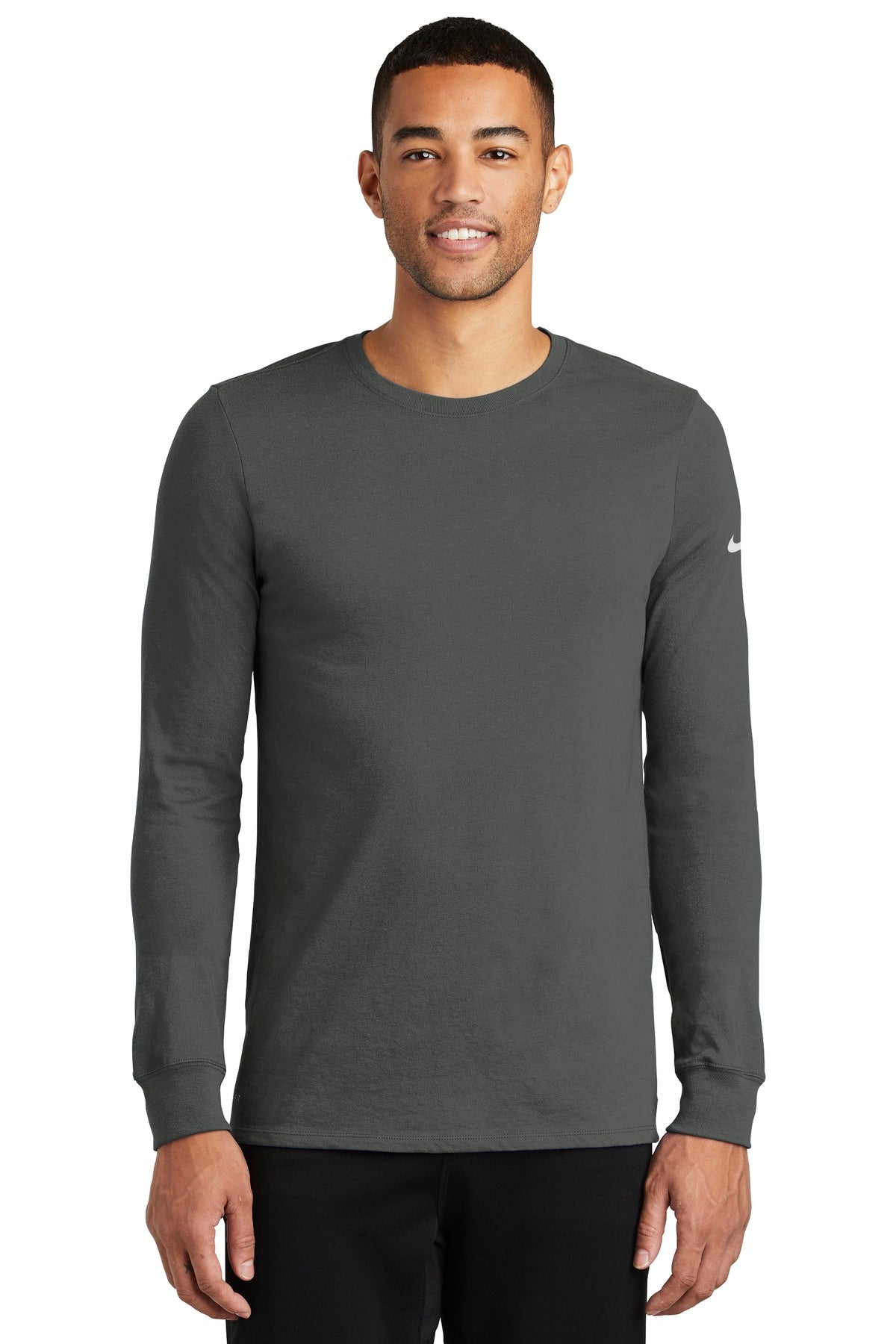 Nike Men's Dri-FIT Cotton/Poly Long Sleeve Tee Shirt. NKBQ5230 Corporate Apparel Shirts & Tops