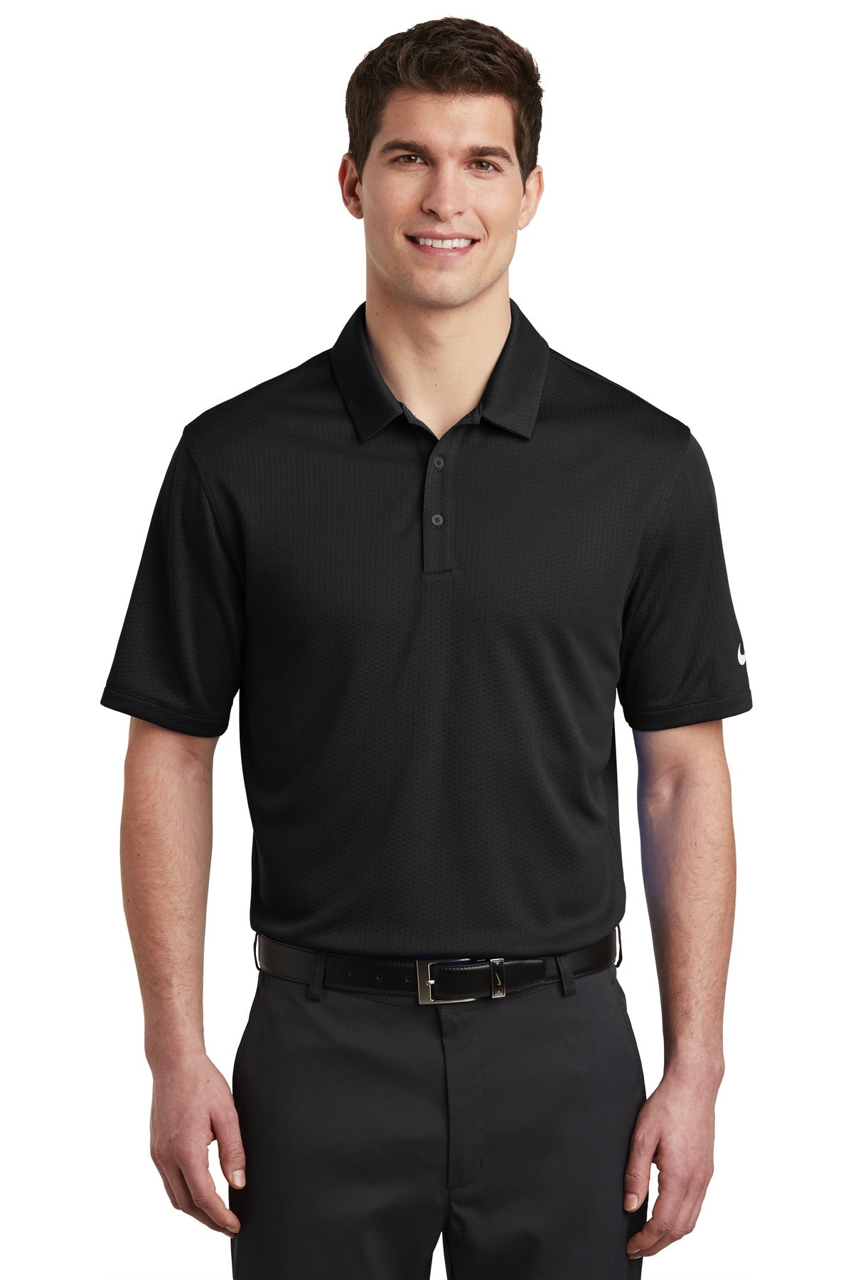 Nike Men's Dri-FIT Hex Textured Polo. NKAH6266 Corporate Apparel Shirts & Tops