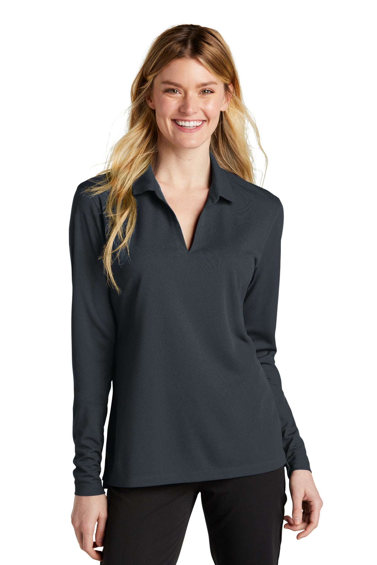 Nike Women's Dri-FIT Micro Pique 2.0 Long Sleeve Polo. NKDC2105 Corporate Apparel Shirts & Tops