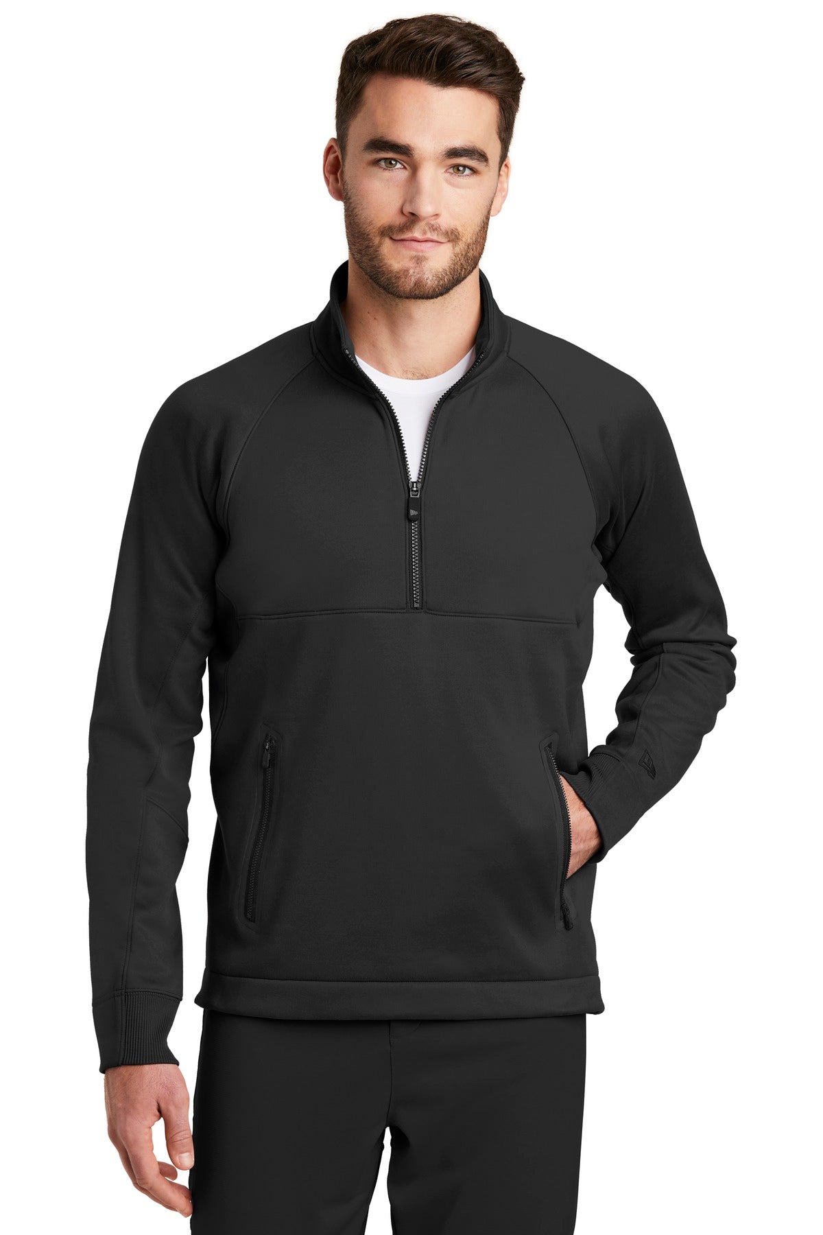 New Era Men's Venue Fleece 1/4-Zip Pullover. NEA523 Corporate Apparel Sweatshirts & Fleece
