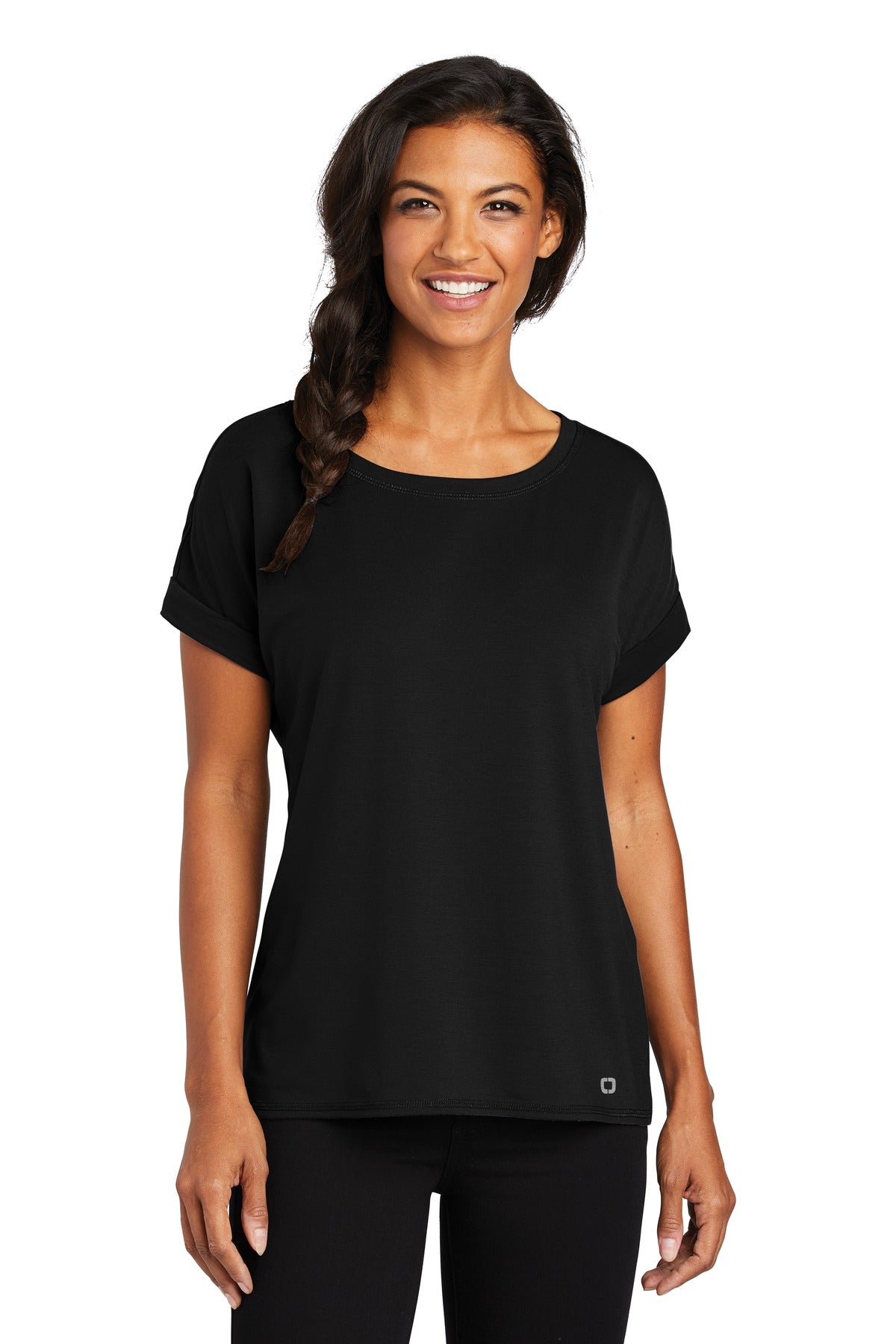 OGIO Women's Luuma Cuffed Short Sleeve. LOG800 Corporate Apparel Shirts & Tops