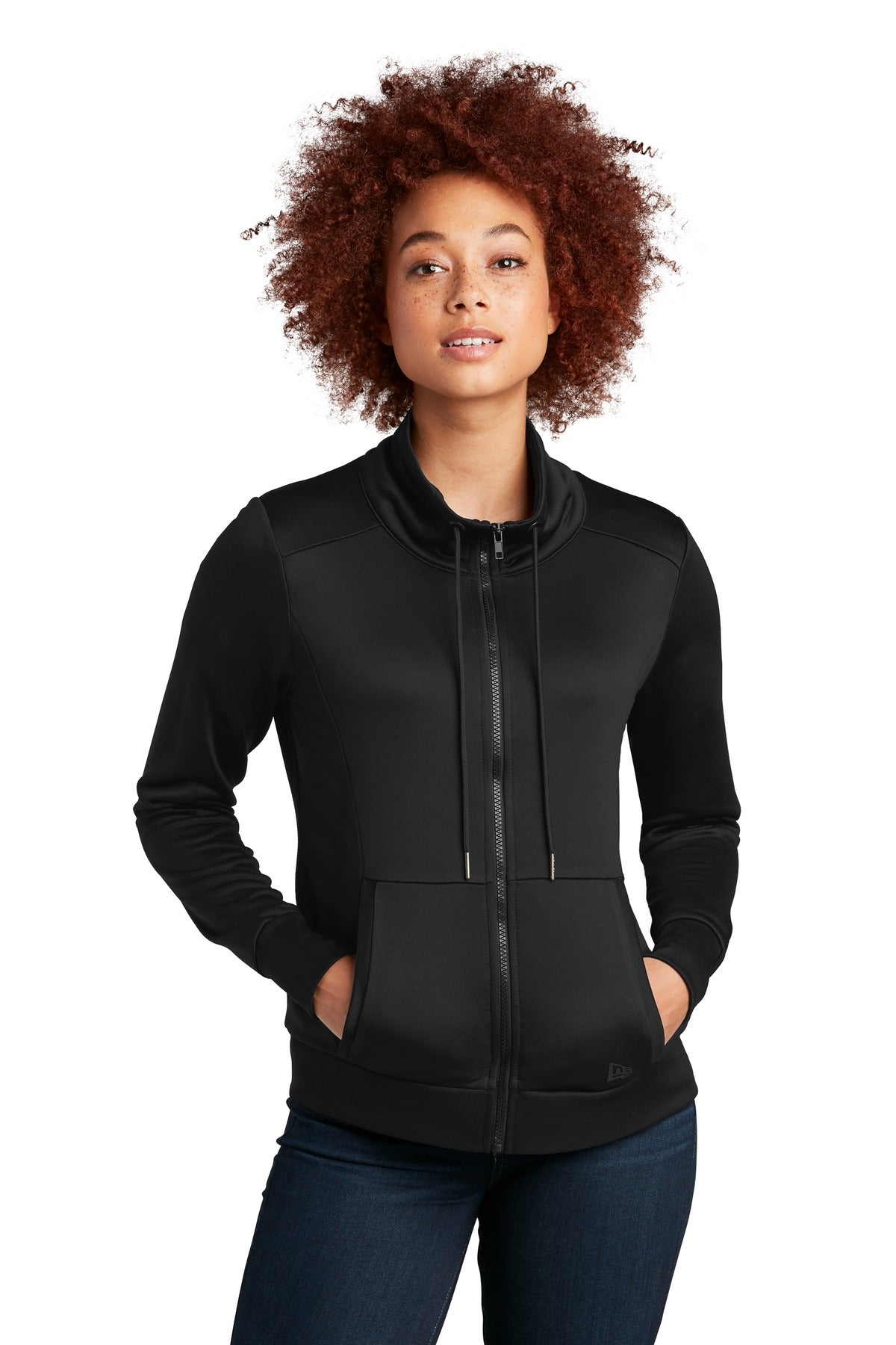 New Era Women's Performance Terry Full-Zip Cowl. LNEA530 Corporate Apparel Sweatshirts & Fleece