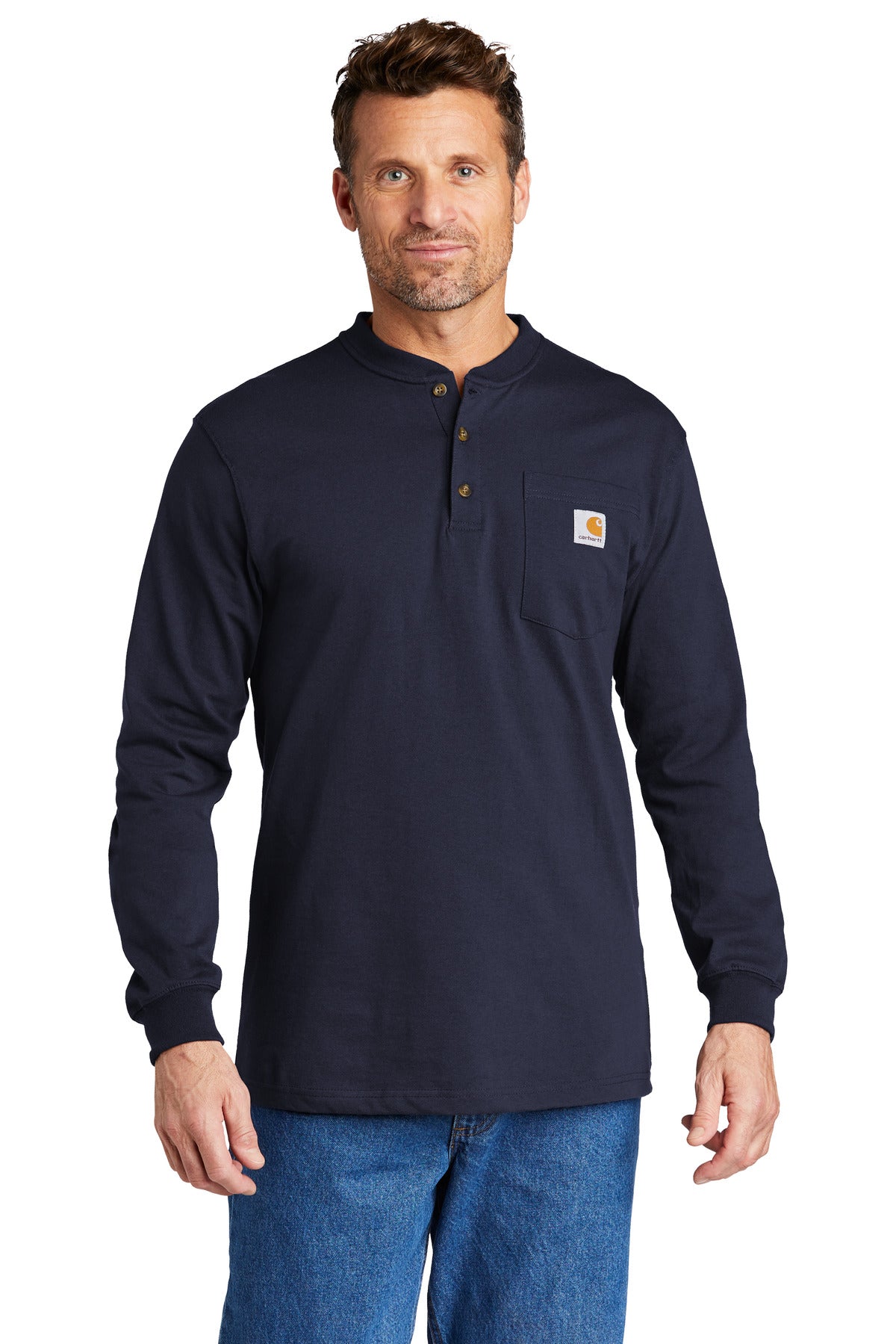 Carhartt Men's Long Sleeve Henley T-Shirt CTK128 Corporate Apparel Shirts & Tops